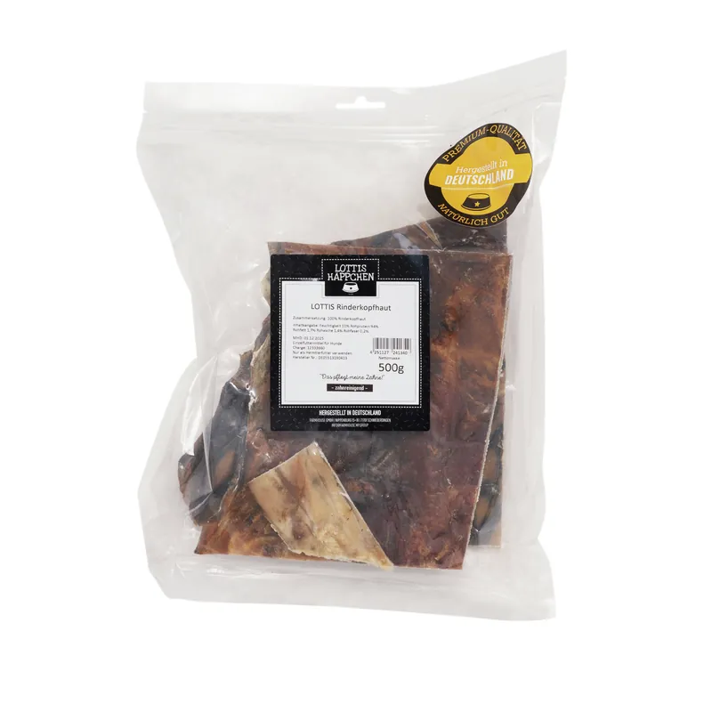 LOTTIS HÄPPCHEN Rinderkopfhautplatten 500 g Preis Gesenkt